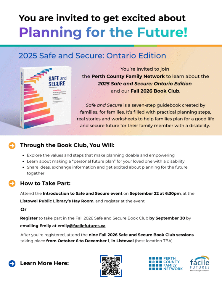 Fall 2026 Safe and Secure Book Club Flyer
